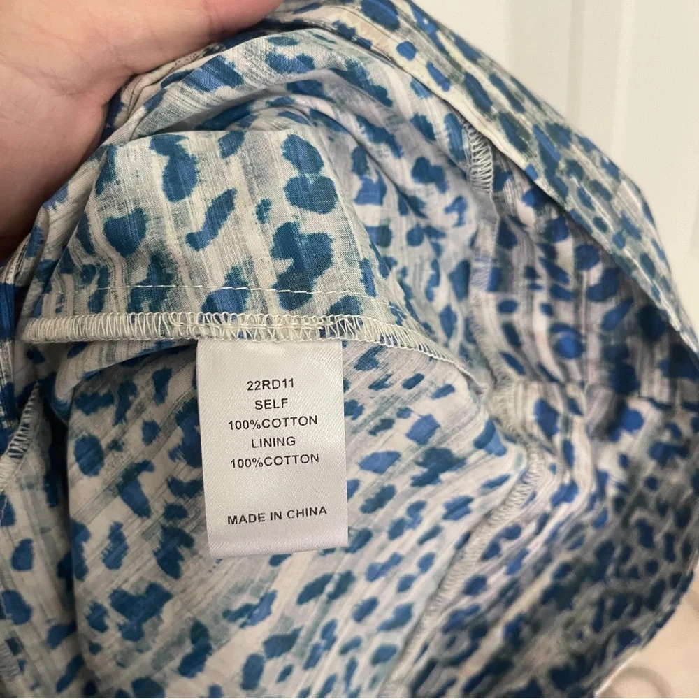 HUNTER BELL Blue Jenkins Dress Puff Sleeve - Picture 8 of 8